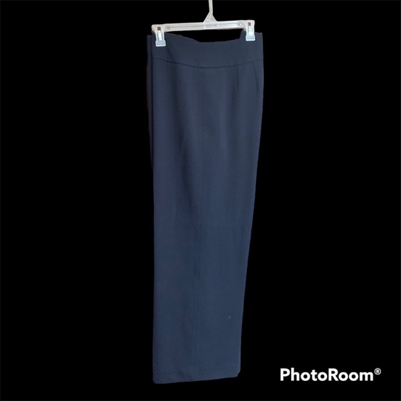 Long Wide leg lined navy dress pant - Picture 5 of 9